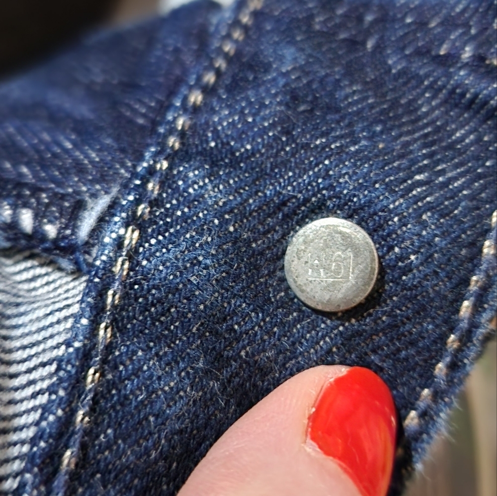 LEVIS x‎ VINTAGE 90's dark wash jeans high rise straight leg white tab 153 - Picture 13 of 14